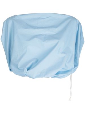 Baserange drawstring-waistband cotton top - Blue
