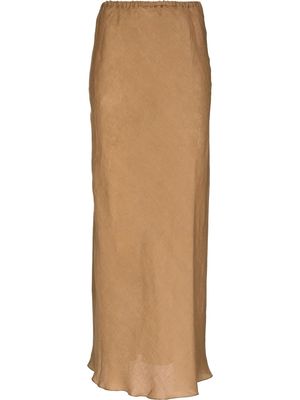 Baserange Dydine linen maxi skirt - Brown