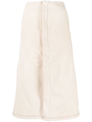 Baserange high-waisted A-line skirt - Neutrals