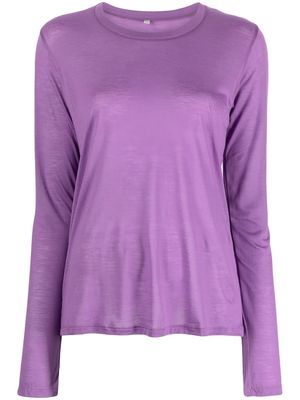 Baserange long-sleeved lyocell T-shirt - Purple