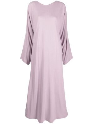 Baserange maxi long-sleeve silk dress - Purple