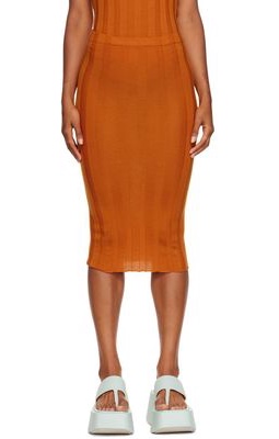 Baserange Orange Adler Midi Skirt