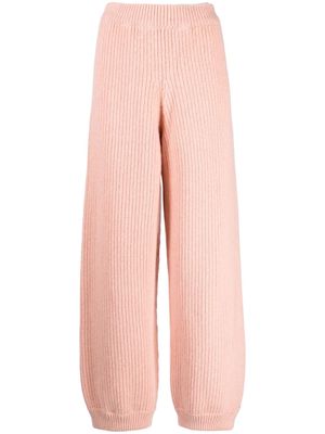 Baserange ribbed knitted trousers - LIGHT PINK