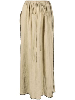 Baserange Shok wrap maxi skirt - Brown