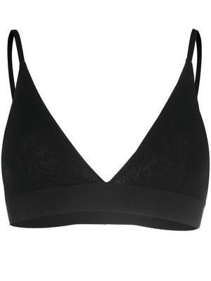 BASERANGE triangle jersey-cotton bra - Black