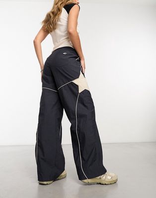 Basic Pleasure Mode star puddle cargo pants in black
