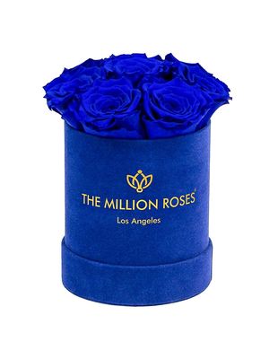 Basic Royal Blue Roses in Suede Box - Royal Blue