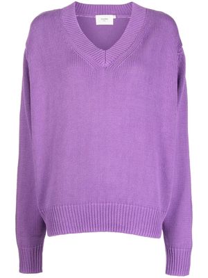 Bassike V-neck knit jumper - Purple