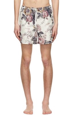 Bather SSENSE Exclusive Off-White Recycled Polyester Swim Shorts