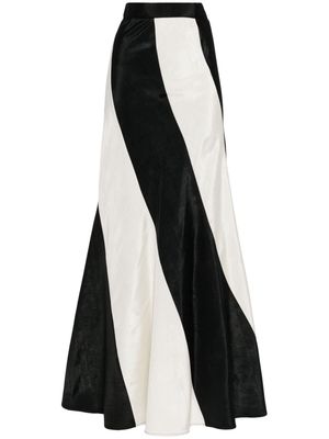 Batsheva Cera two-tone maxi skirt - White