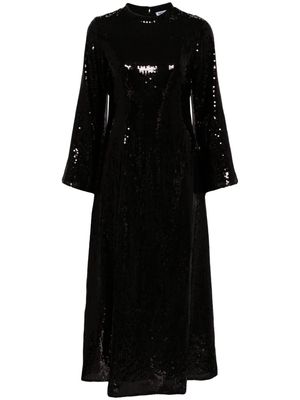Batsheva Dolly sequin-embellished maxi dress - Black