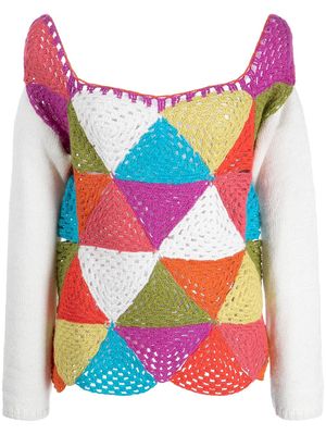 Batsheva long sleeve knitted top - Multicolour