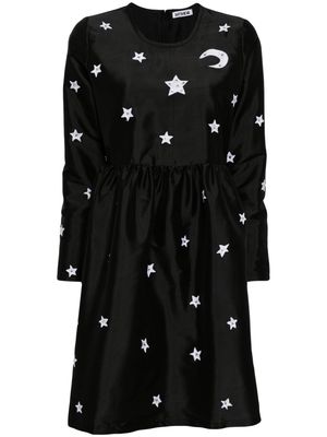 Batsheva Luna star-embroidered minidress - Black