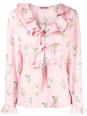 Batsheva Nia floral-print blouse - Pink