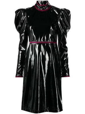 Batsheva Tate velvet trim dress - Black
