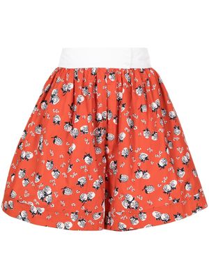 Batsheva Westport floral-print shorts - Orange
