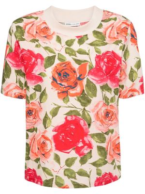 Batsheva x Laura Ashley Alaw floral-print T-shirt - Pink