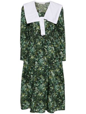 Batsheva x Laura Ashley Osian floral-print midi dress - Green