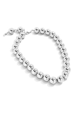BaubleBar Ball Statement Necklace in Silver