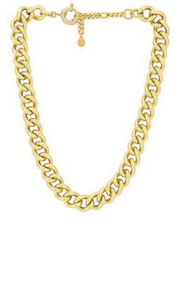 BaubleBar Betina Necklace in Metallic Gold.