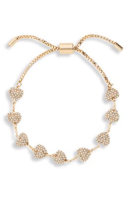 BaubleBar Brittany Heart Bracelet in Gold/clear
