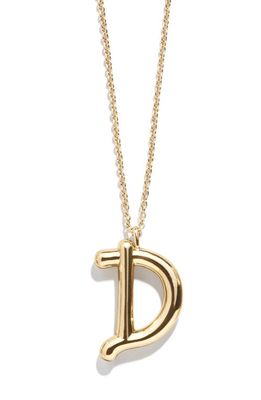 BaubleBar Bubble Initial Necklace in Gold D 