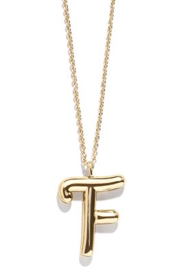 BaubleBar Bubble Initial Necklace in Gold F 