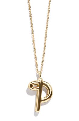 BaubleBar Bubble Initial Necklace in Gold P 