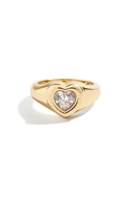 BaubleBar Cubic Zirconia Heart Ring in Clear