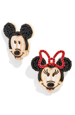 BaubleBar Disney Minnie Mouse & Mickey Mouse Mismatched Stud Earrings in Black