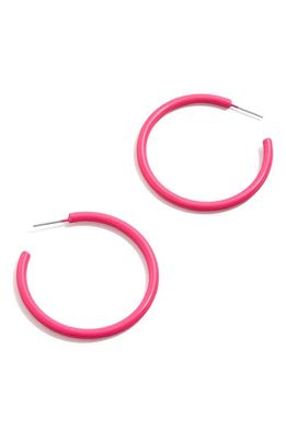 BaubleBar Glow Up Glow in the Dark Hoop Earrings in Pink