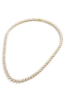 BaubleBar Heart Stone Tennis Necklace in Gold