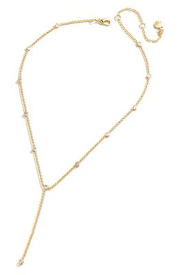 BaubleBar Heart Stone Y-Necklace in Gold