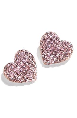 BaubleBar Jill Heart Stud Earrings in Pink