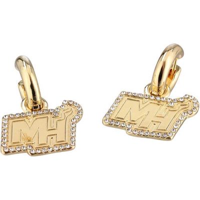 BaubleBar Miami Heat Huggie Earrings in Gold