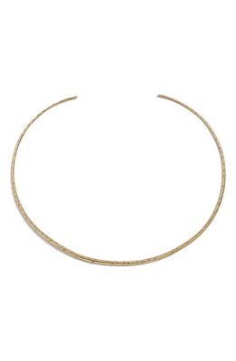BaubleBar Pavé Cubic Zirconia Thin Torque Necklace in Gold