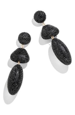 BaubleBar Raquel Crystal Embellished Drop Earrings in Black
