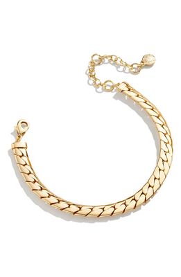 BaubleBar Scottie Snake Chain Bracelet in Gold