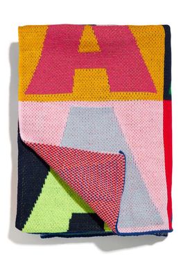 BaubleBar Squared Up Throw Blanket in Rainbow-A