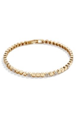 BaubleBar Tania Cubic Zirconia Hex Bead Bracelet in Gold