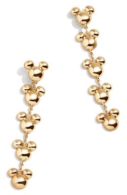 BaubleBar x Disney Domed Mickey Drop Earrings in Gold