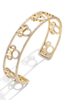 BaubleBar x Disney Pavé Cuff Bracelet in Gold Minnie