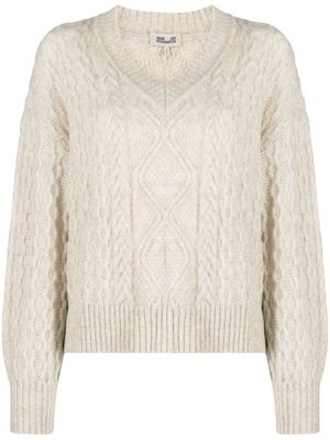 Baum Und Pferdgarten cable-knit v-neck jumper - Neutrals