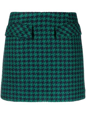 Baum Und Pferdgarten dogtooth-pattern knit skirt - Green