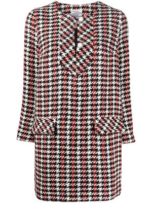 Baum Und Pferdgarten houndstooth long-sleeved dress - Black