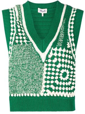 Baum Und Pferdgarten knitted crochet-panel tank top - Green