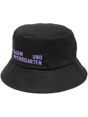 Baum Und Pferdgarten logo-embroidered bucket hat - Black