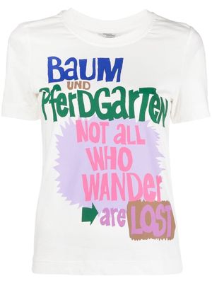 Baum Und Pferdgarten logo-print detail T-shirt - White