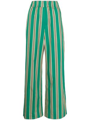Baum Und Pferdgarten Naironi stripe-print straight-leg trousers - Green