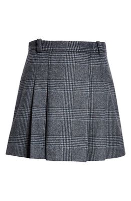 Baum und Pferdgarten Steffie Wool Blend Miniskirt in Grey Royal Check